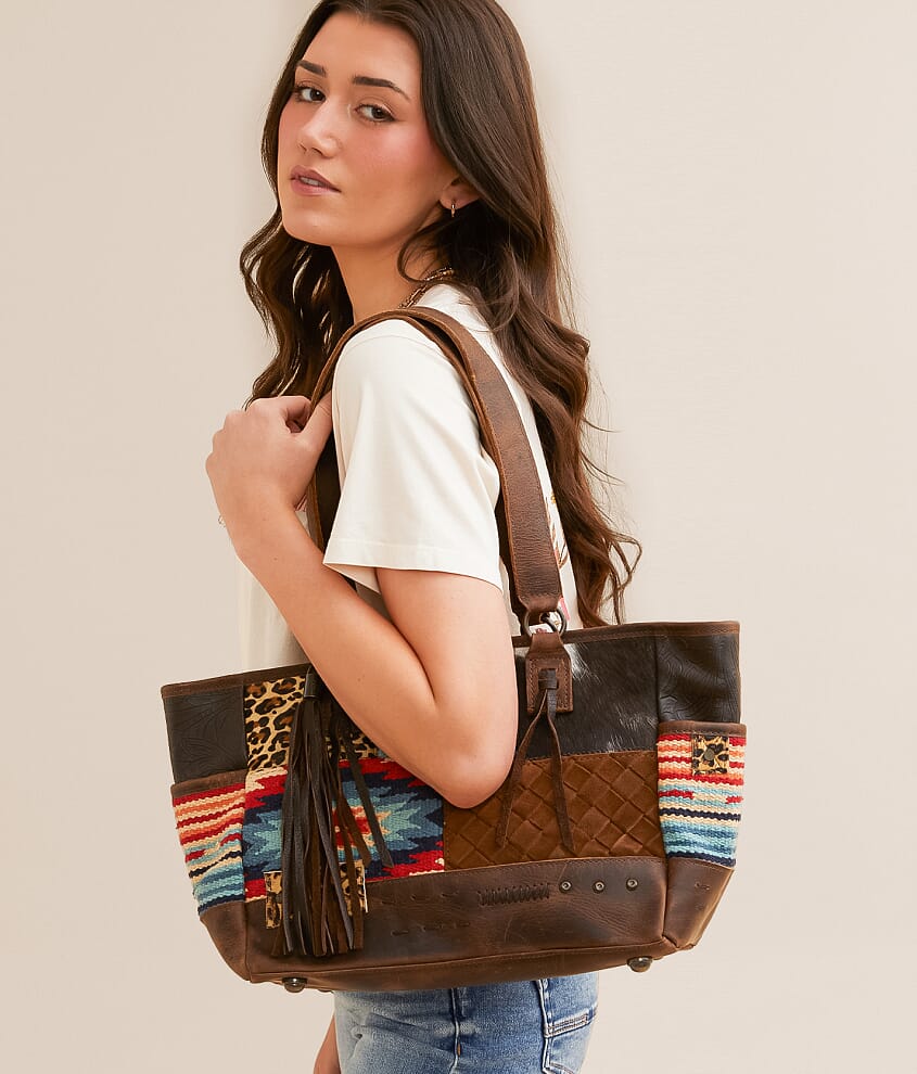 Chaynee Mountain Leather Fringe Tote