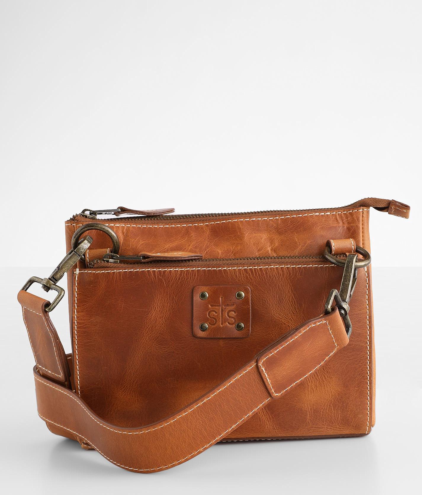 cognac leather crossbody bag