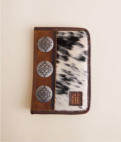 STS Western Concho Magnetic Leather Wallet front view