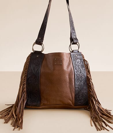 STS Boho Cowgirl Large Fringe Tote front view