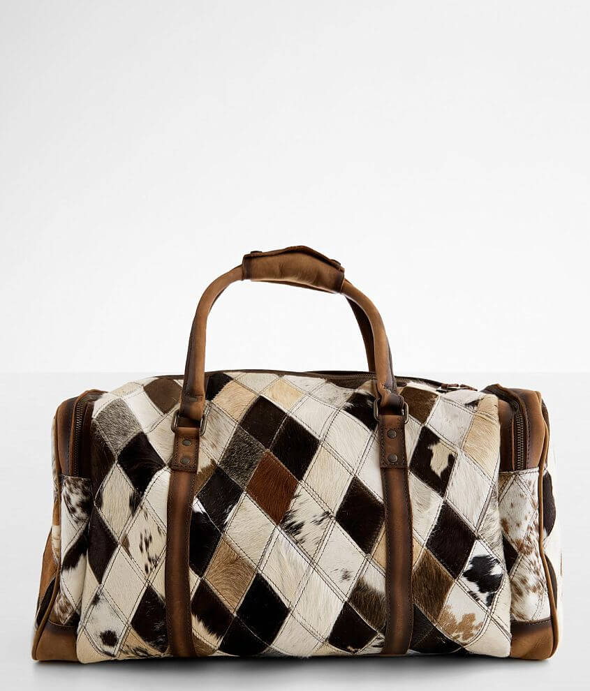 STS Diamond Cowhide Leather Duffle Bag front view