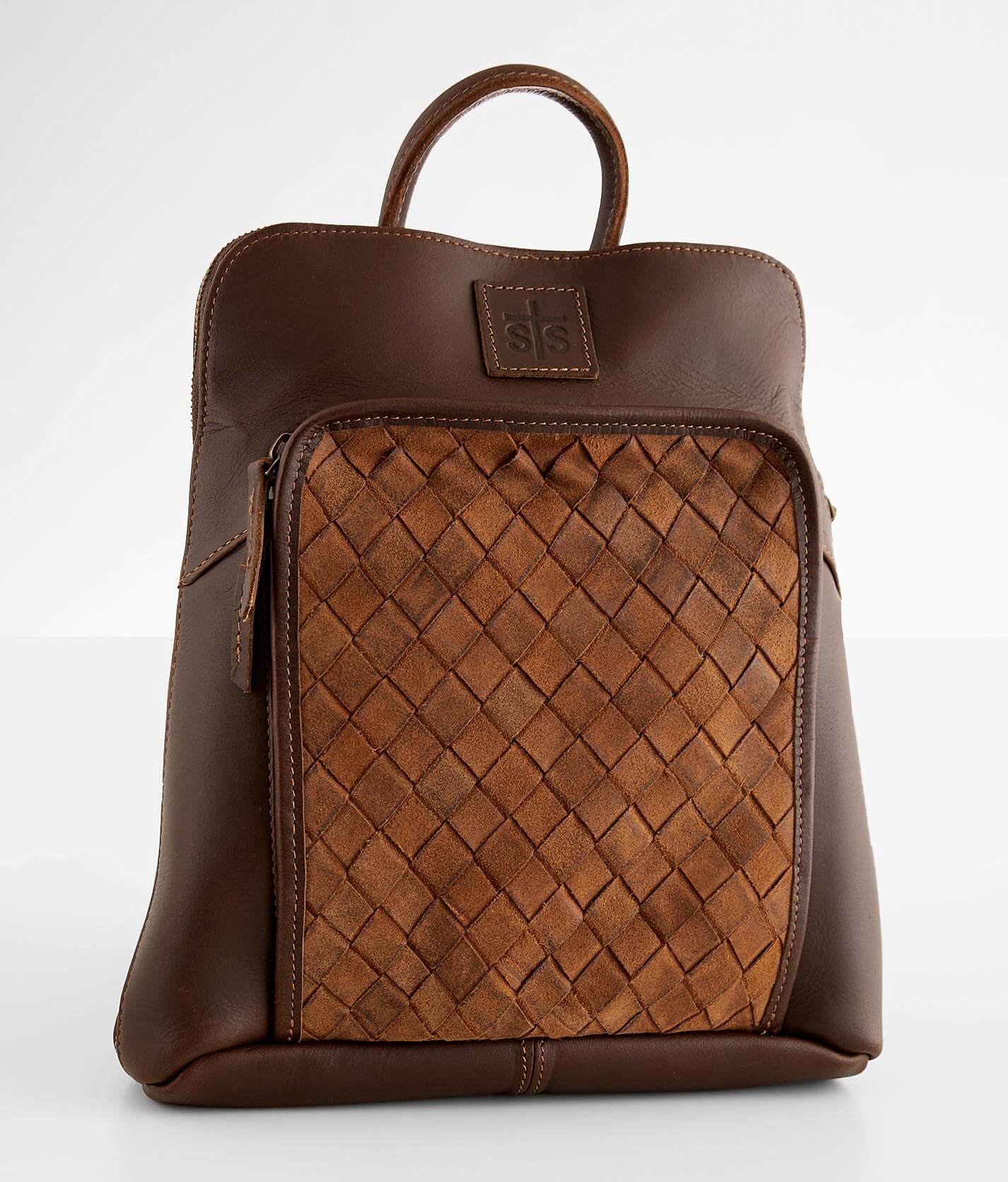 basket weave leather bag