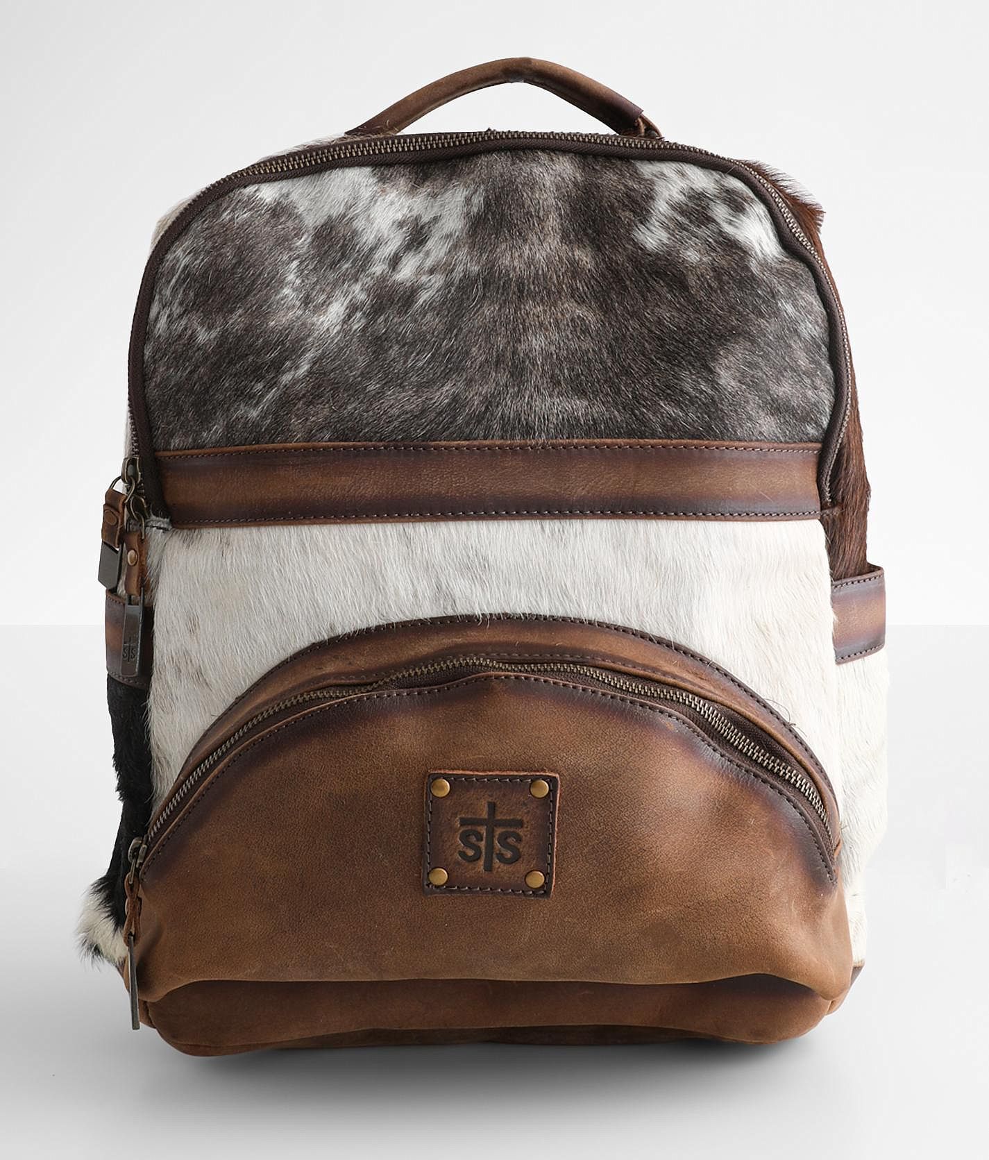 4587 Genuine Cow Leather Backpack Shoulder Handbag Bag , Top Handle & 2 Stunning Western Purse - Genuine Cowhide Tote Handbag main image 2