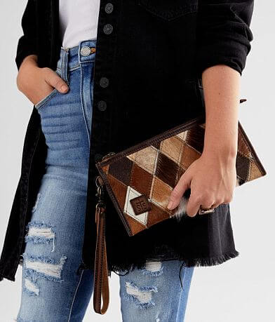 STS Diamond Cowhide Leather Clutch misc detail 2 view