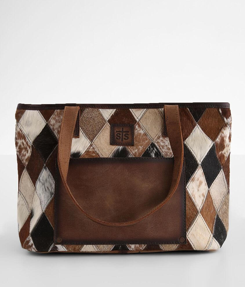 STS Diamond Cowhide Leather Crossbody Wallet - Women's Bags in Cowhide