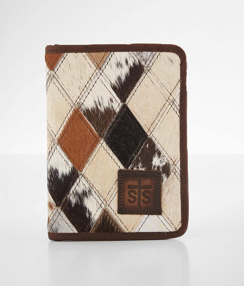 STS Diamond Cowhide Leather Crossbody Wallet - Women's Bags in Cowhide