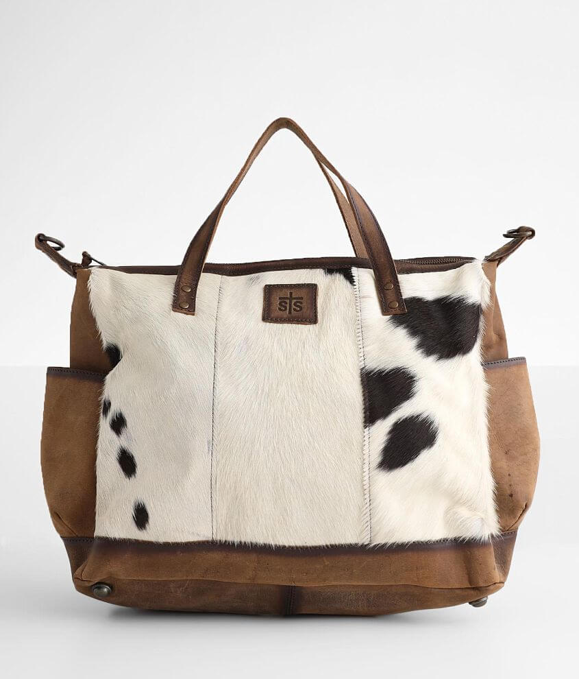 STS Cowhide Leather Convertible Tote front view