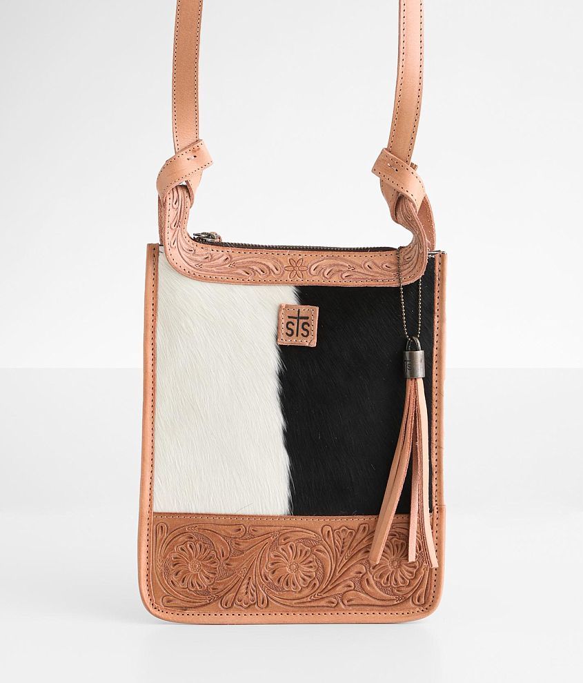 STS Yipee Kiyay Leather Crossbody Purse front view