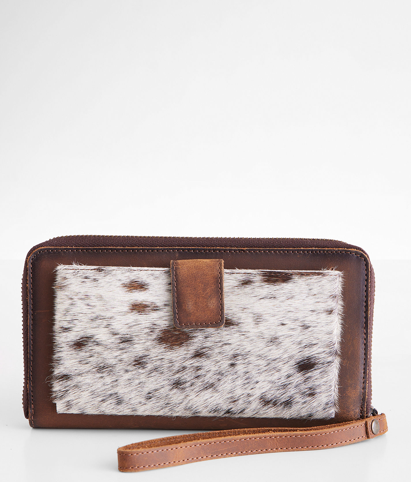 STS Classic Cowhide Bentley Leather Wristlet Wallet Women s Bags Wallets in Cowhide Buckle