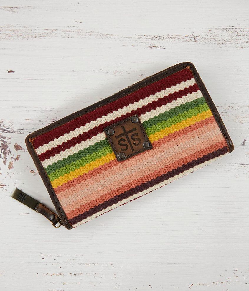STS Buffalo Girl Leather Serape Wallet front view