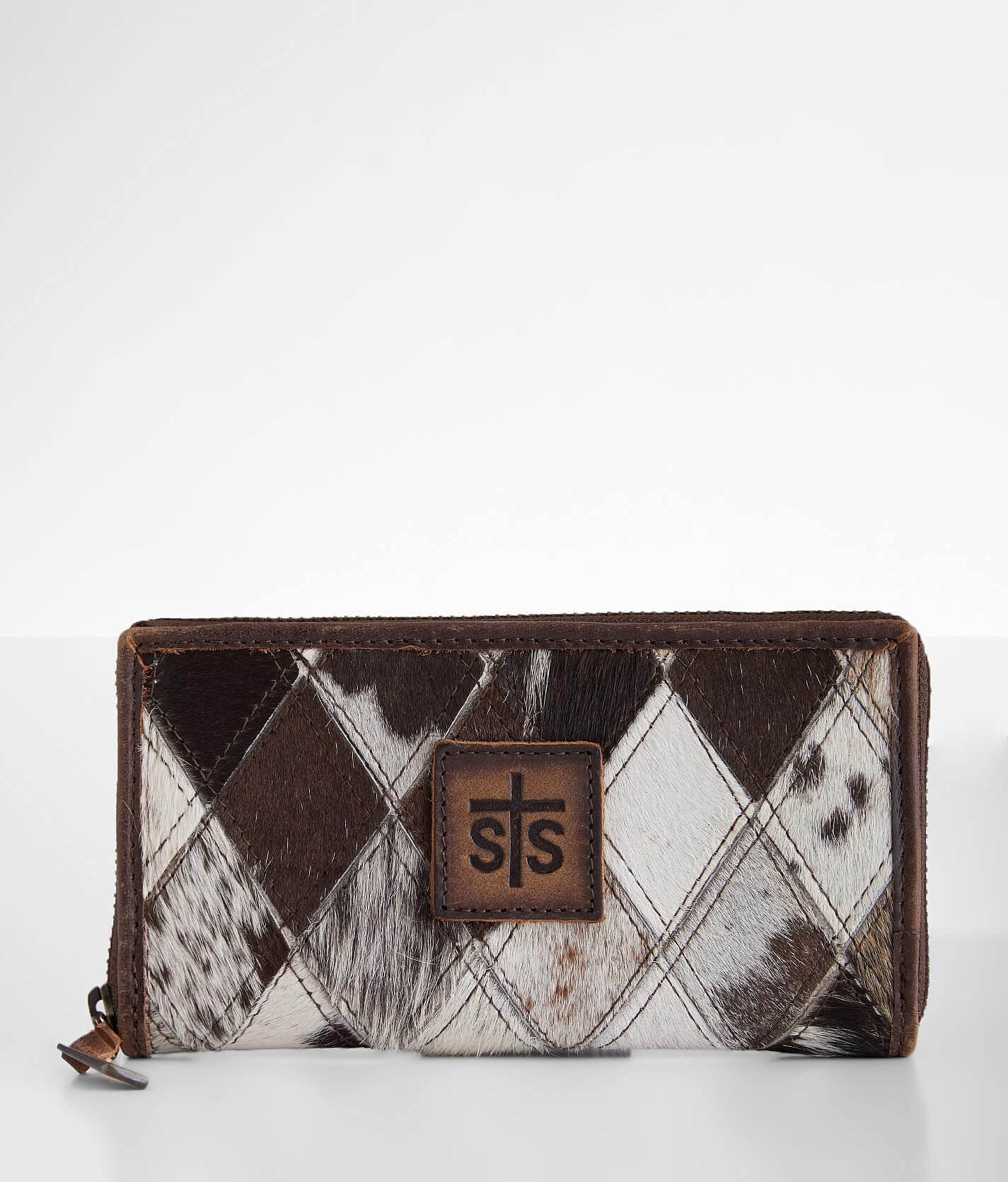 STS Diamond Cowhide Leather Crossbody Wallet - Women's Bags in Cowhide