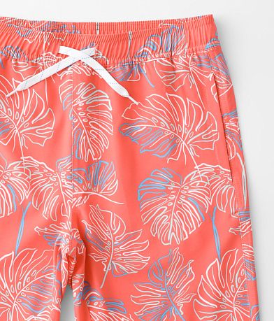 Departwest Boys - Neon Leaf Stretch Swim Trunks misc detail 1 view