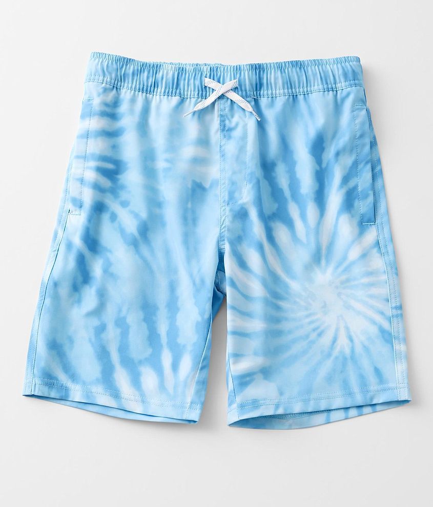 Boys - Departwest Tie-Dye Stretch Swim Trunks front view