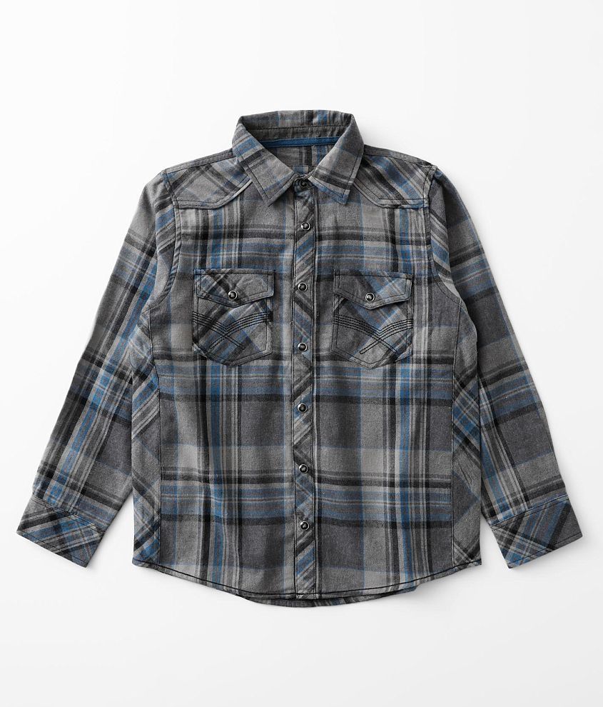 Boys - BKE Plaid Shirt front view