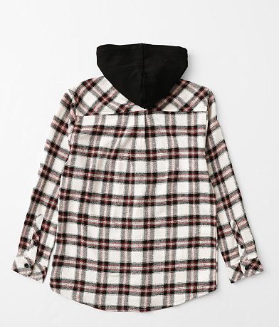 Departwest Boys - Hooded Flannel Shirt back view