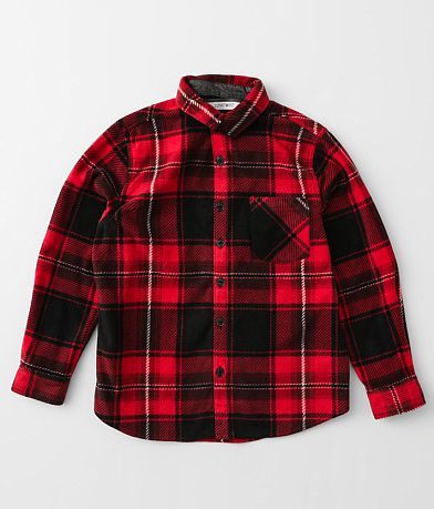 Departwest Boys - Fleece Flannel Shirt front view