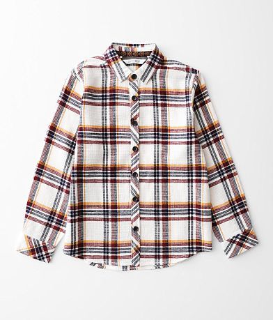 Departwest Boys - Waffle Plaid Shirt front view