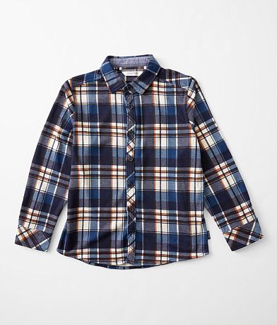 Departwest Boys - Plaid Knit Shirt front view