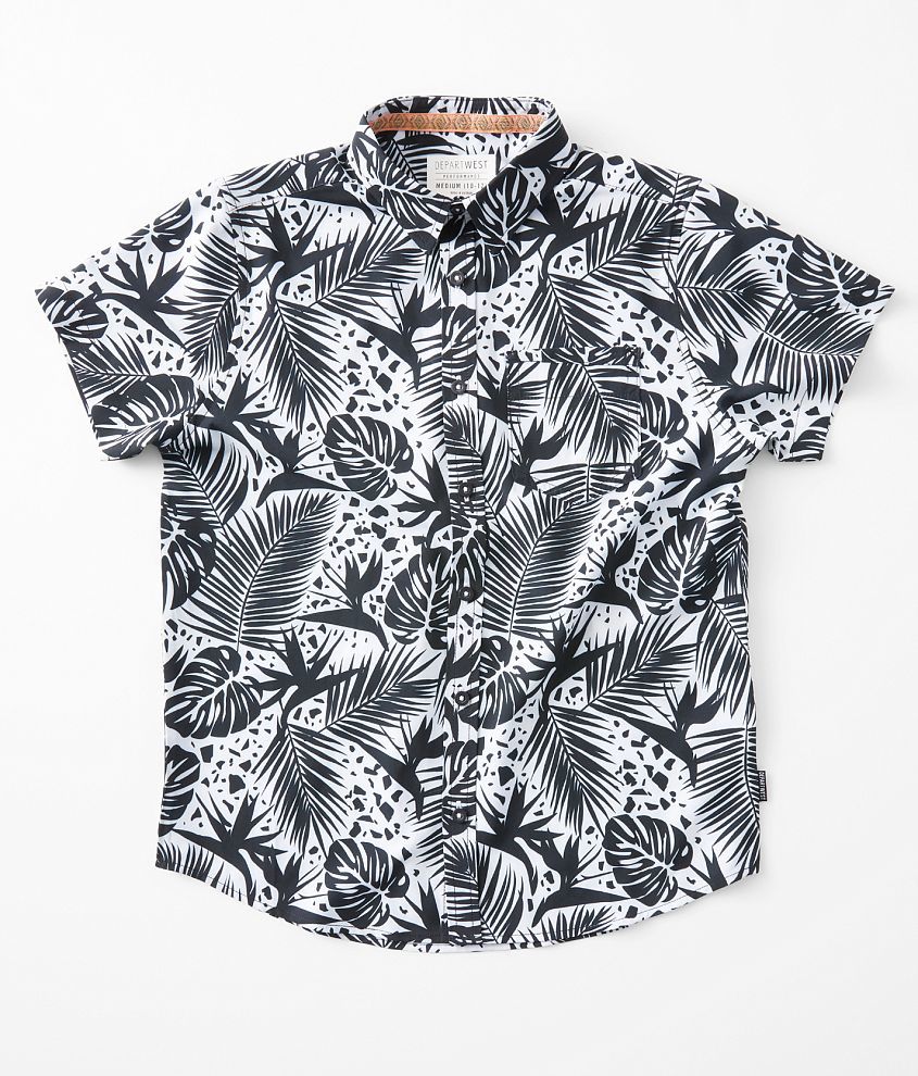 Boys - Departwest Tropical Print Performance Shirt front view