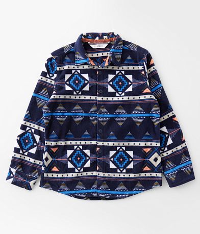 Boys - Departwest Fleece Flannel Shirt - Boy's Shirts in Red