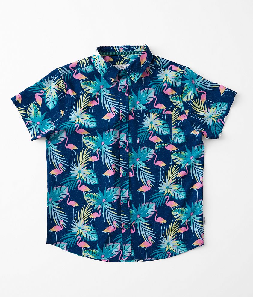 Boys - Departwest Tropical Performance Stretch Shirt front view