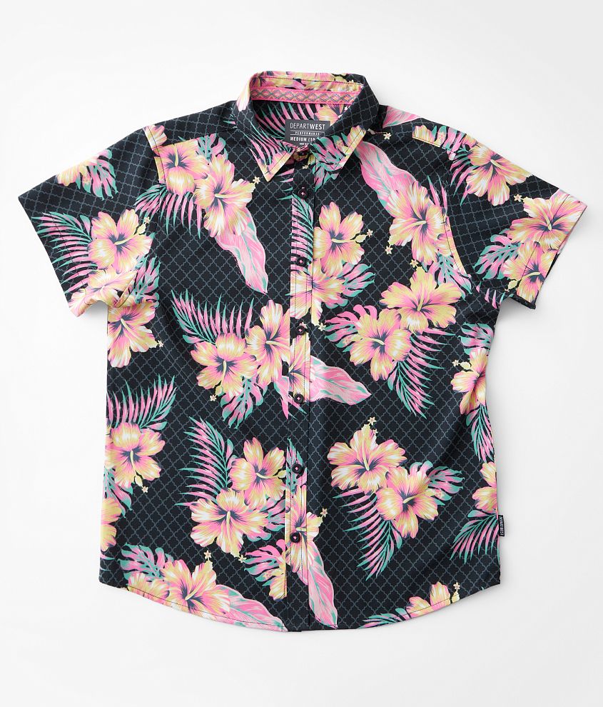 Boys - Departwest Tropical Performance Stretch Shirt front view