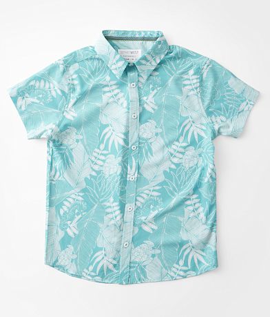 Departwest Boys - Tropical Performance Stretch Shirt front view