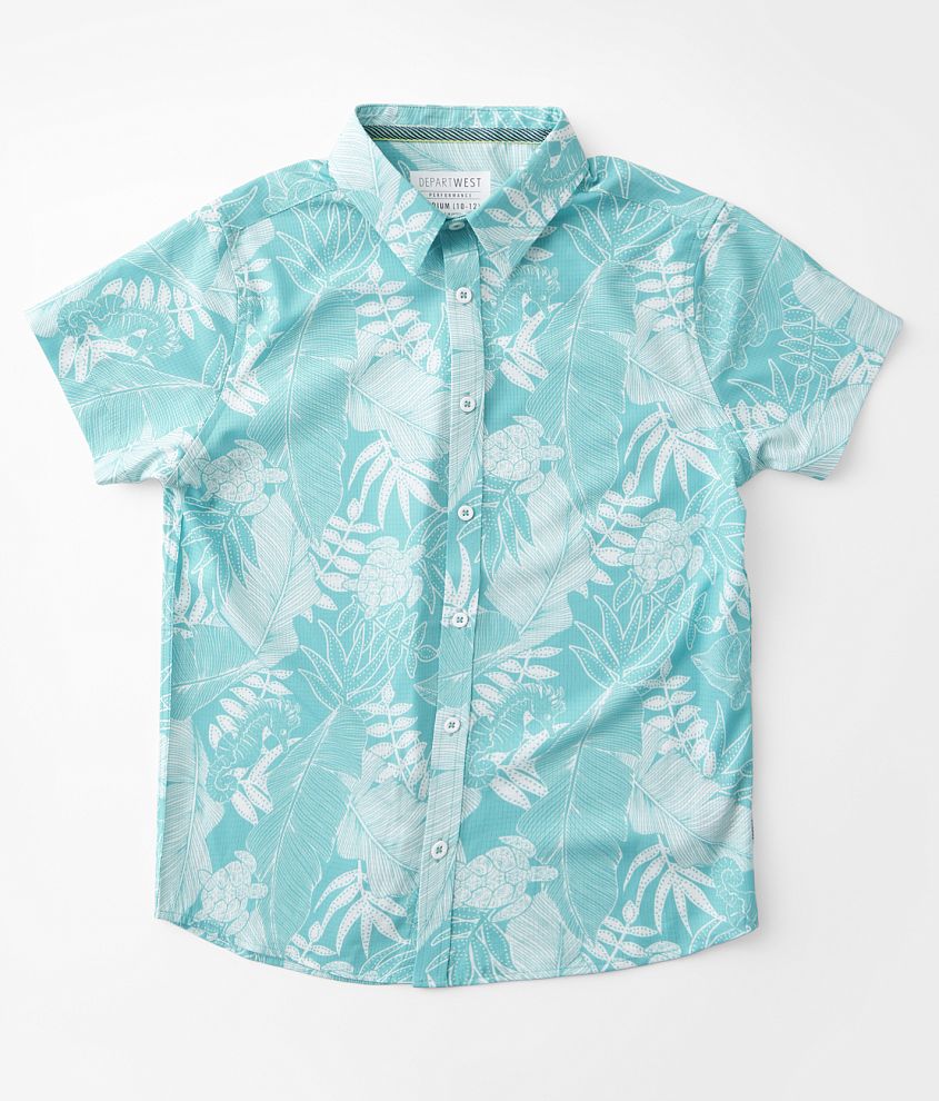 Boys - Departwest Tropical Performance Stretch Shirt front view