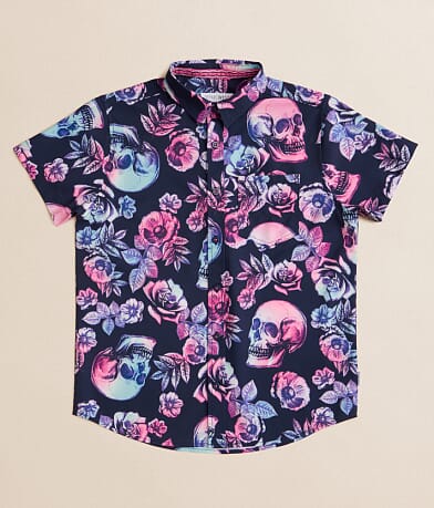 Departwest Boys - Tropical Performance Stretch Shirt front view