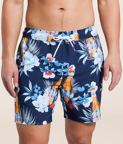 Valor Coors Light® Floral Stretch Swim Trunks front view