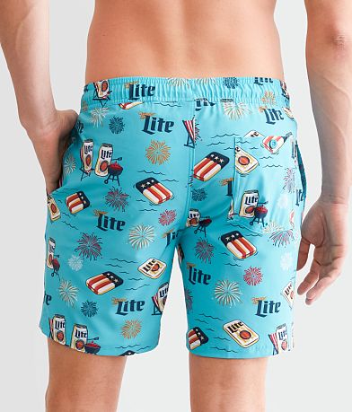 Valor Miller Lite&#174; Patriot Stretch Swim Trunks BACK