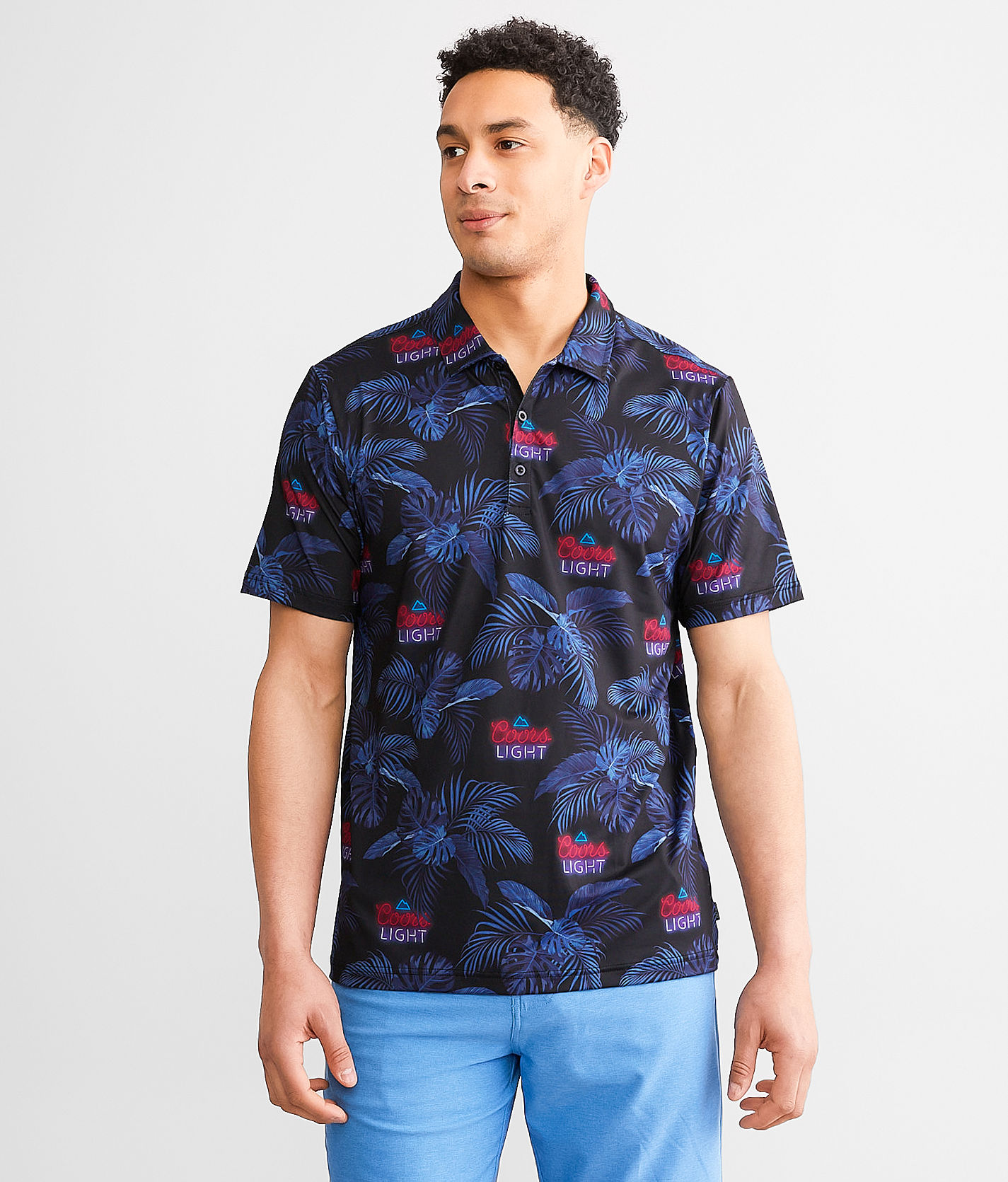 Valor Coors Light® Fronds Polo - Men's Polos in Black | Buckle Valor Coors Light® Fronds Polo - Men's Polos in Black | Buckle