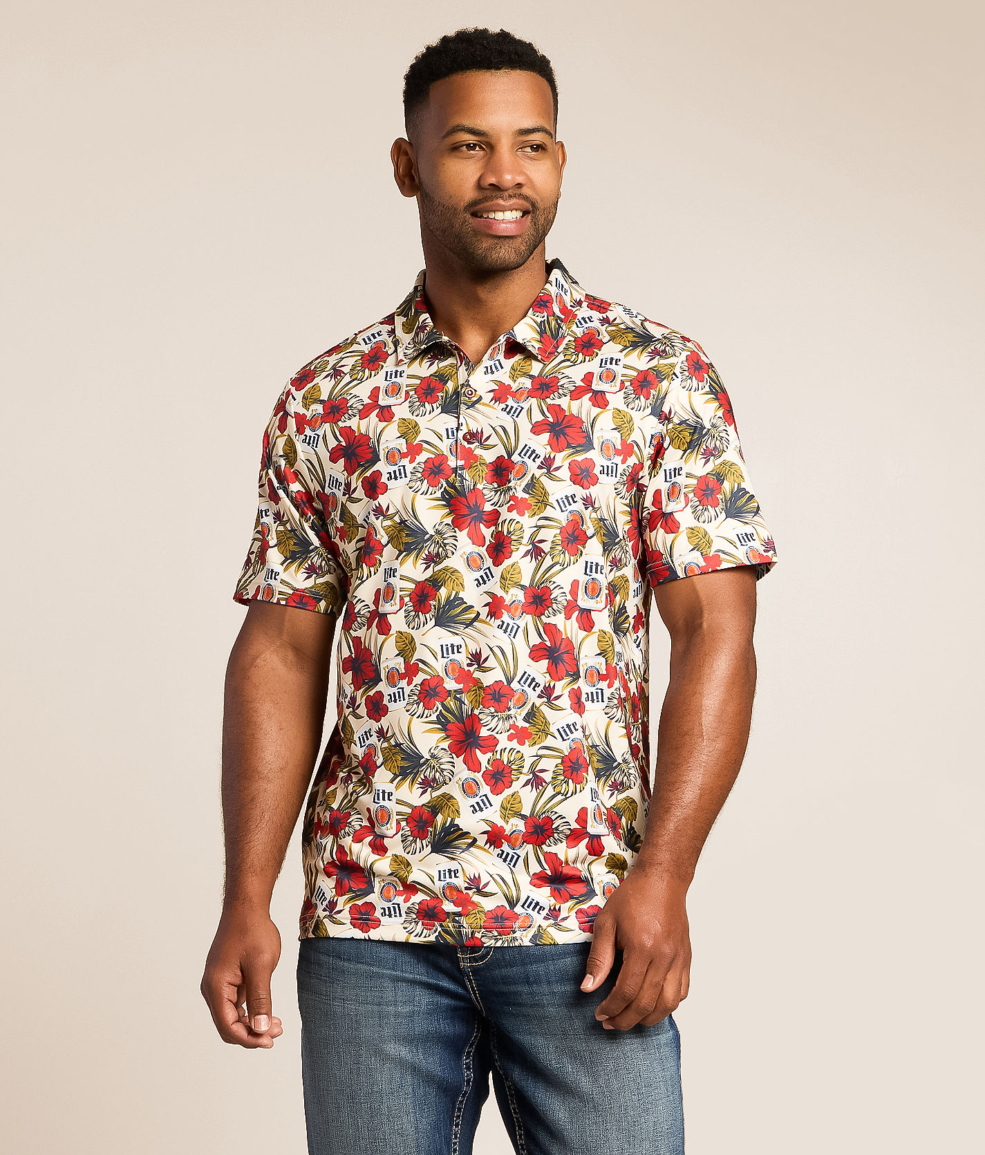 Valor Miller Lite Vacation Polo - Men's Polos in Cream | Buckle