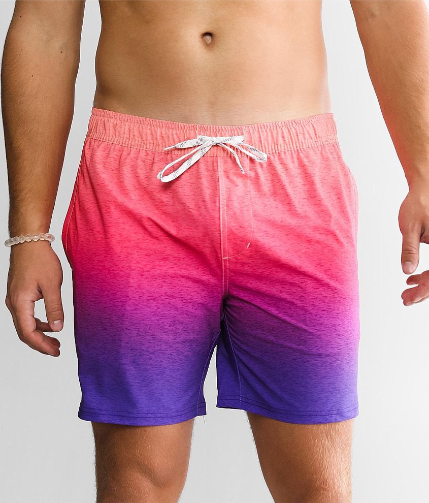 Departwest Gradient Neon Stretch Swim Trunks - Men's Swimwear in Purple ...