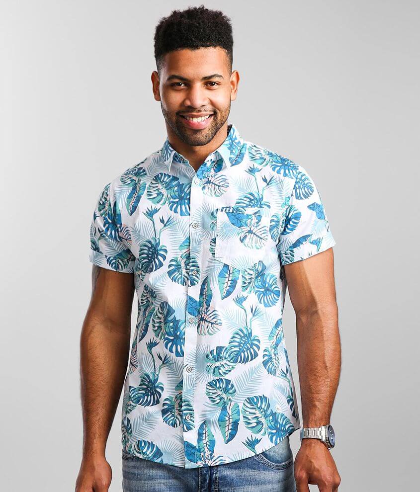 Mens tropical cheap dress shirts