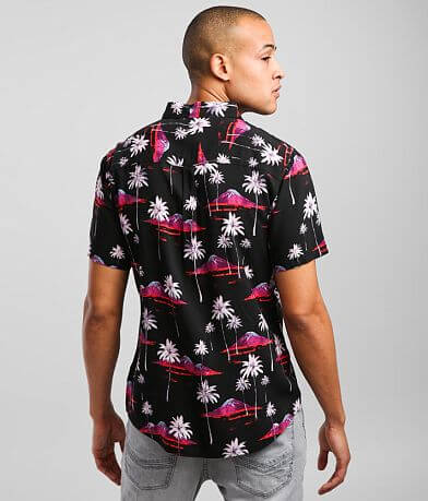 Departwest Palm Tree &amp; Volcano Shirt back view