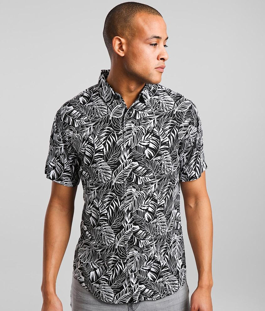 Departwest Tropical Shirt - Men's Shirts in Black White | Buckle