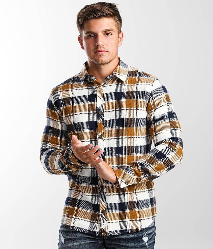 Departwest Plaid Flannel Shirt - Men's Shirts in Gold | Buckle