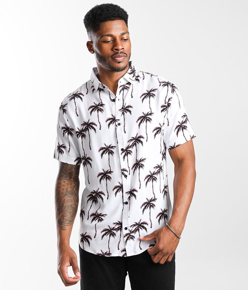 Departwest Tropical Print Shirt - Men's Shirts in White Pink | Buckle