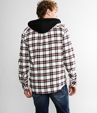 Departwest Hooded Flannel Shirt BACK
