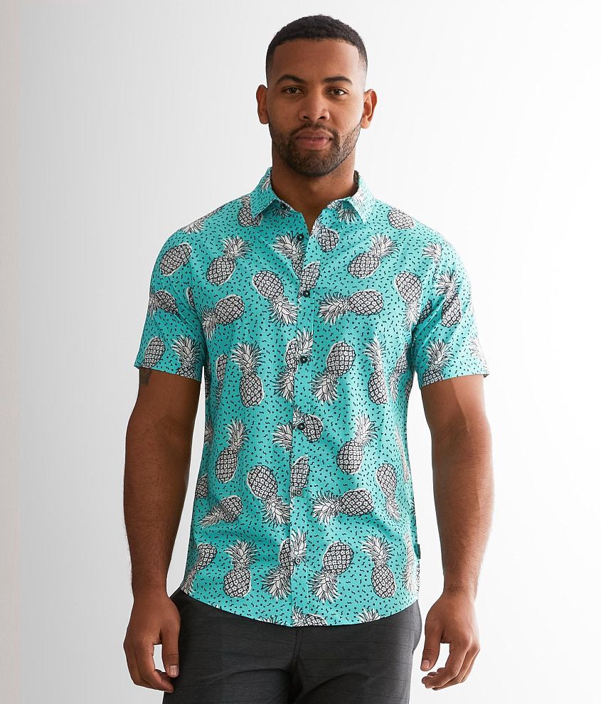 Departwest Pineapple Performance Stretch Shirt front view