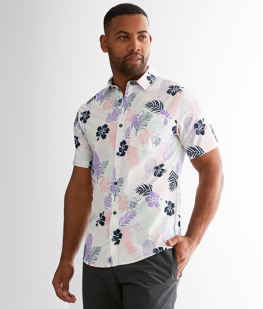 Departwest Tropical Performance Stretch Shirt front view