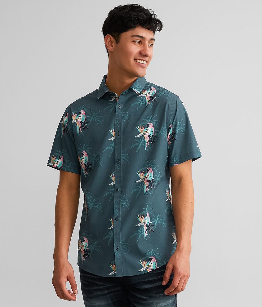 Departwest Tropical Performance Stretch Shirt - Men's Shirts in Navy ...