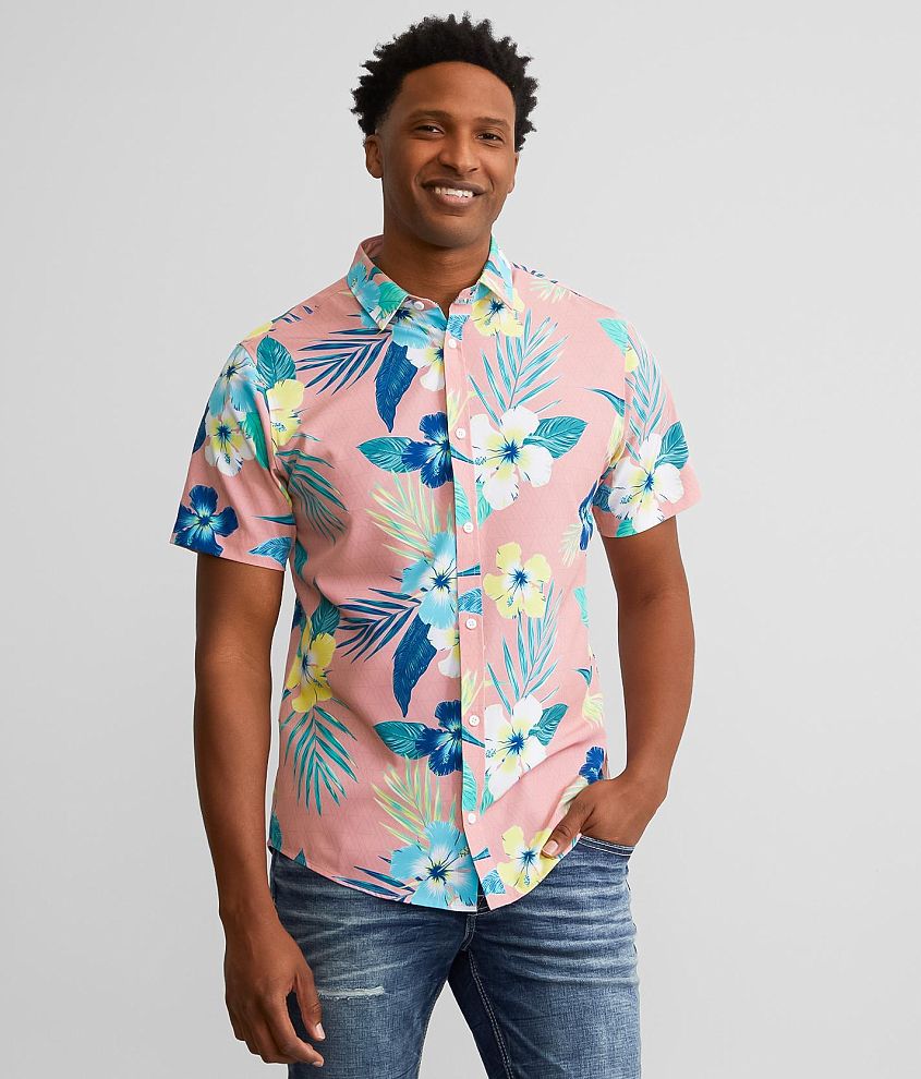Departwest Tropical Print Performance Stretch Shirt - Men's Shirts in ...