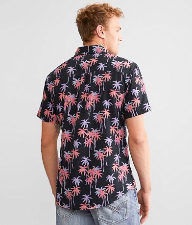 Departwest Palm Tree Performance Stretch Shirt back view