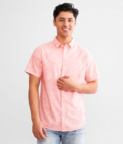 Departwest Tropical Leaf Performance Stretch Shirt front view