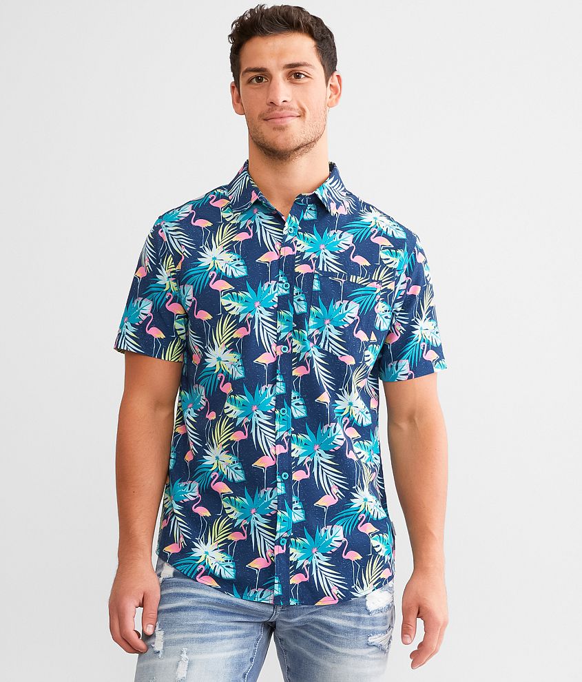 Departwest Tropical Performance Stretch Shirt - Men's Shirts in Navy ...