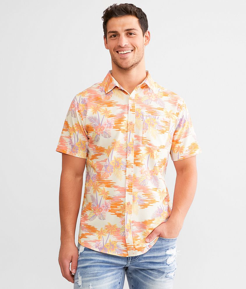 Departwest Tropical Performance Stretch Shirt front view