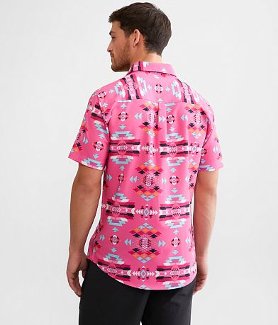Departwest Retro Print Performance Stretch Shirt back view