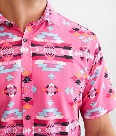 Departwest Retro Print Performance Stretch Shirt misc detail 1 view